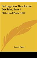 Beitrage Zur Geschichte Der Idee, Part 1