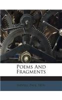 Poems and Fragments