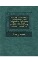 Vorhoff Der Gantzen Jurisprudenz Oder Vollst Ndige Einleitung Zum Iure Civili, Feudali, Canonico Und Publico, Volume 28