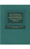 Die Freiherren Von Gemperlein Und Krambambuli