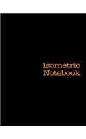 Isometric Notebook: 120 pages, Black Cover
