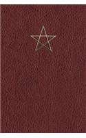 Monogram Pentagram (Neopaganism) Notebook: (46 Monogram Red 150 Lined)