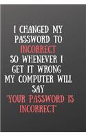 I Changed My Password to Incorrect......