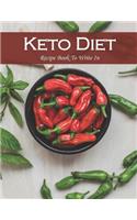 Keto Diet Recipe Book To Write In