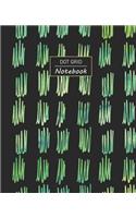 Dot Grid Notebook: Dotted Grid Notebook/Journal - Abstract Marker Green Grass Scribble - 100 Pages - 7.5" x 9.25" - Children Kids Girls Teens Women - Perfect For Schoo