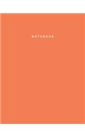 Notebook: Coral Color - Writing Journal - College Ruled Notebook - Lined Notebook - Diary - Notepad - Large Composition Book - 8.5x11 inches - 120 pages