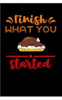 finish what you started: Thanksgiving turkey Lined Notebook / Diary / Journal To Write In 6"x9" for Thanksgiving. be Grateful Thankful Blessed this fall and get the pumpkin 