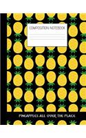 pineapples all over the place Composition Notebook