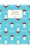 2020 Weekly Planner Ferret: Dated With To Do Notes And Inspirational Quotes - Hipster Blue Ferret