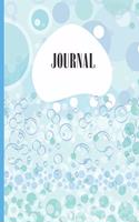 Journal: BLUE BUBBLE BATH PRINT DESIGN COVER - 100PAGES 8.5"x11" CUSTOM BUBBLE PRINT DESIGN PAGES WITH AREA FOR DATE - NOTEBOOK COMPOSITION BOOK WRITING LOG