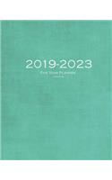 2019-2023 Turquoise Five Year Planner: 60 Months Planner and Calendar, Monthly Calendar Planner, Agenda Planner and Schedule Organizer, Journal Planner and Logbook, Appointment Notebook, 