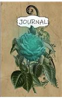 Journal: Blank Dot Grid Paper Bullet Notebook Minimalist Planner For Women Flower Floral #4 Green