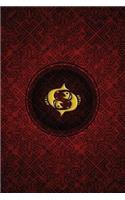 Monogram Pisces Notebook: Blank Journal Diary Log
