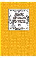 Blank Journals To Write In