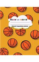 DRAW and WRITE primary composition notebook, 8 x 10 inch 200 page, basketball champion