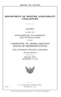 Department of Defense auditability challenges