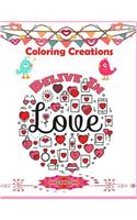 Coloring Creations Believe In Love ( Notebook Doodle Coloring )