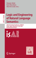 Logic and Engineering of Natural Language Semantics: 20th International Conference, Lenls20, Osaka, Japan, November 18-20, 2023, Revised Selected Papers
