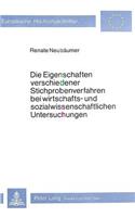 Die Eigenschaften Verschiedener Stichprobenverfahren Bei Wirt- Schafts- Und Sozialwissenschaftlichen Untersuchungen