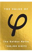 The Value of f The Golden Ratio 240,000 Digits