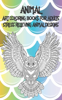 Art Coloring Books for Adults - Animal - Stress Relieving Animal Designs