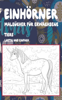 Malbücher für Erwachsene - Lustig und einfach - Tiere - Einhörner