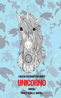 Libri da colorare per adulti - Fiori e uccelli, animali - Animali - Unicorno