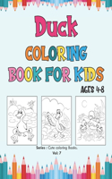 Duck Coloring Book for Kids Ages 4-8