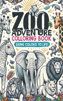 Zoo Animals Coloring Book for all ages: 50 Fun and Easy Coloring Pages featuring popular Wild Animals