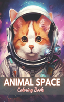 Animal Space Coloring Book