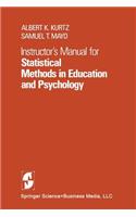 Instructor's Manual for Statistical Methods in Education and Psychology