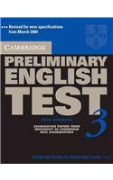 Cambridge Preliminary English Test 3 Self-study Pack: Examination Papers from the University of Cambridge ESOL Examinations(PET Practice Tests)