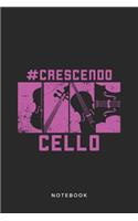 Cello Instrument Art Graphic Notebook