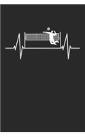 Heartbeat Volleyball Notebook - Volleyball Training Journal - Gift for Volleyball Player - Volleyball Diary