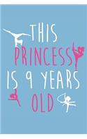 Gymnastics Notebook - 9 Years Old Gymnastics Journal - 9th Birthday Gift for Gymnast - Gymnastics Diary