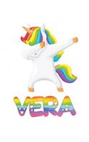 Vera: Vera 6x9 Journal Notebook Dabbing Unicorn Rainbow