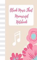 Blank Music Sheet Manuscript Notebook