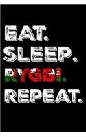 Eat. Sleep. Rygbi. Repeat.: Wales Welsh Rugby Book Notepad Notebook Composition and Journal Gratitude Diary Gift Souvenir