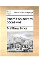 Poems on Several Occasions.: (English)