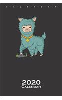 Lama stands in a heap Calendar 2020