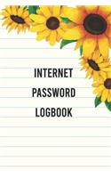 Internet Password Logbook: Internet Password Organizer Sunflower Cover Password Journal and Alphabetical Tabs To Protect Usernames and Passwords