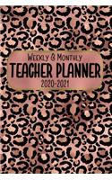 Teacher Planner Weekly & Monthly 2020 - 2021