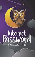 Internet Password Organizer: Username and Password Keeper: Owl Moon and Stars Cute Gift for Girls Teen Mom Women