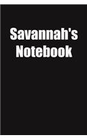 Savannah's Notebook