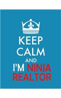 keep calm and i'm ninja realtor Notebook (Paperback, Blue Cover)