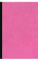 Pink Leather Notebook: College Ruled Journal (6x9" 100+ Pages)