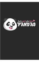 Girl who loves pandas: 6x9 Panda - blank with numbers paper - notebook - notes