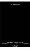 Notizbuch für Passwörter: [Sexy Cover Design / 120 Seiten kariertes blanko Papier]