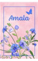 Amala: Personalized Journal with Her German Name (Mein Tagebuch)