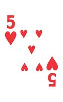 Five Of Hearts Notebook